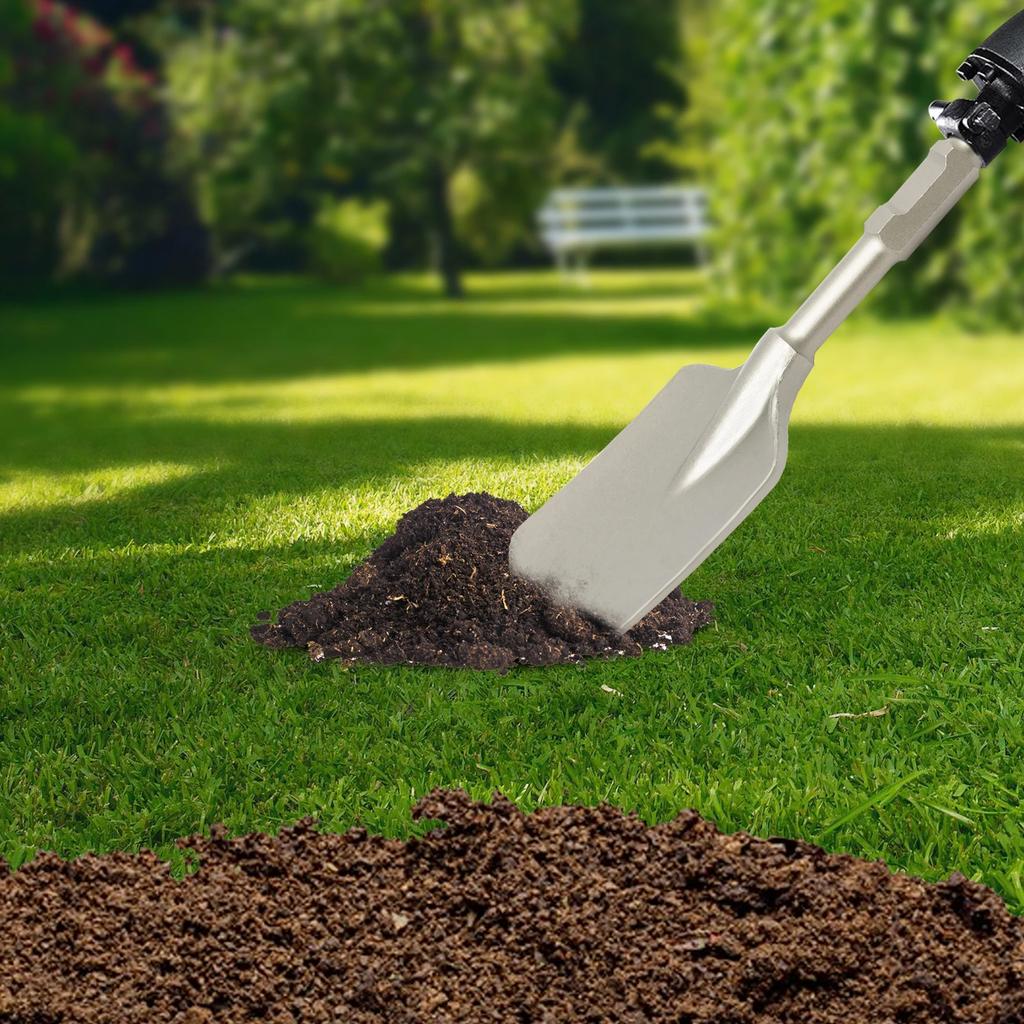 Łopata ze stali 40Cr o dużej wytrzymałości - ostrze o szerokości 44 cm, ergonomiczny długi trzonek do wydajnego kopania, zawiera skrzynkę narzędziową do przechowywania