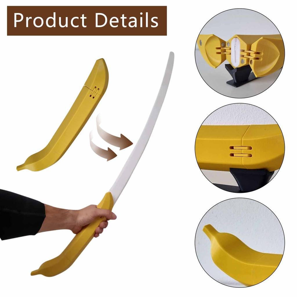 3D Printed Banana Sword Toy, Banana Sword, Retractable Knife Toy