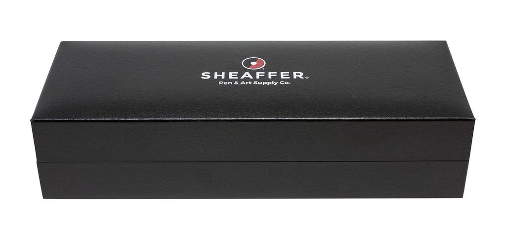 Sheaffer 300 Glossy Blue Lacquer Fountain Pen with Trim and Fine Nib Chrome-Plated