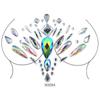 3D Crystal Chest Jewels Temporary Tattoo Sticker Rhinestone Flash Tattoos Adhesive Face Jewel Gem Body Paint Sticker for Party