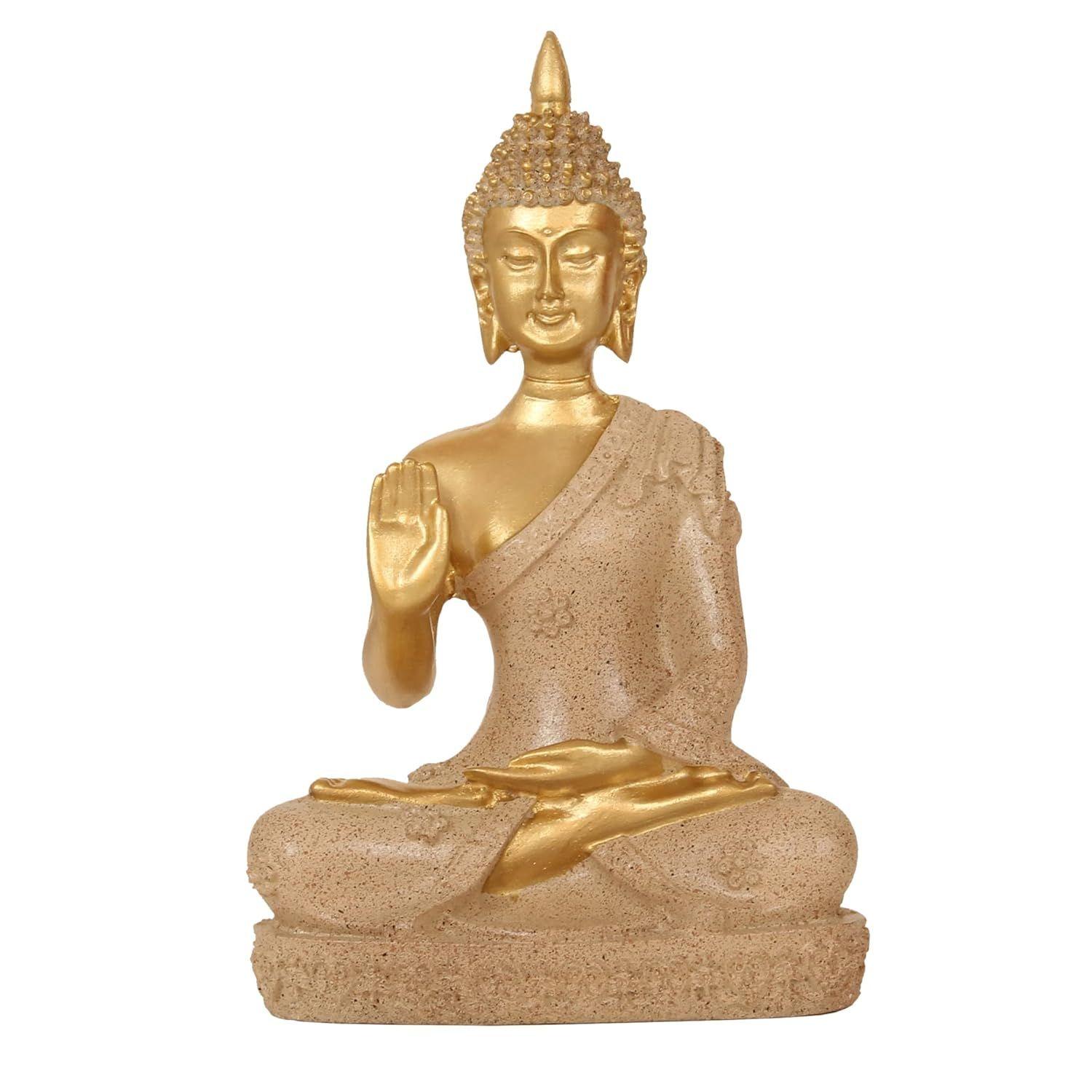 

Медитирующий Будда Идол Статуэтка (Мульти, 16,5 см x 10,1 см) Декоративные предметы для домашнего декора золотистый