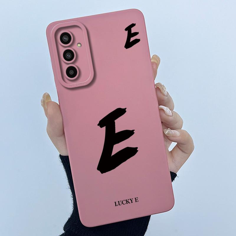 For Samsung Galaxy M13 4G M23 F23 Buddy 2 5G Cover Case Initial Letter Silicone Soft Phone Bumper for Samsung SM-M135F Casing