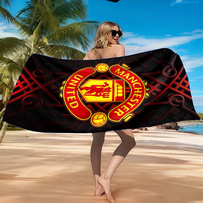 Manchester United Wappen Strandtuch, Schnelltrocknend, Pflegeleicht, Geeignet für Fitness und Strandurlaub, Sport-Essential