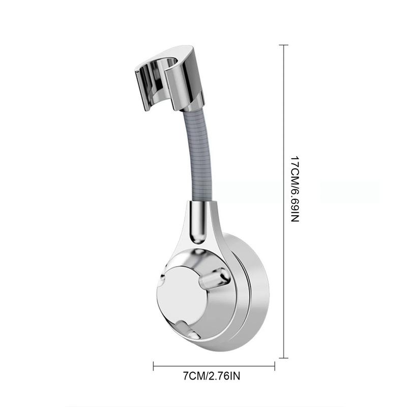 Saugnapf-Duschhalter, verstellbarer Duschkopfhalter, Düsen-Handhalter, stanzfrei, Multi-Winkel-Rotations-Duschhalterung