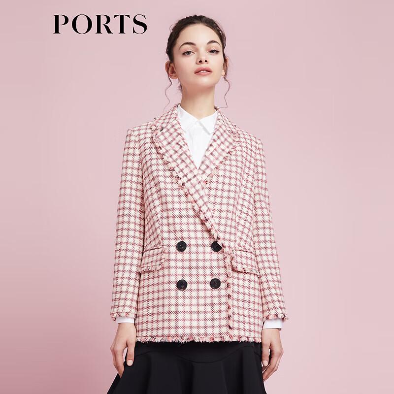 

Женский клетчатый двубортный жакет PORTS для весны/лета XS /2