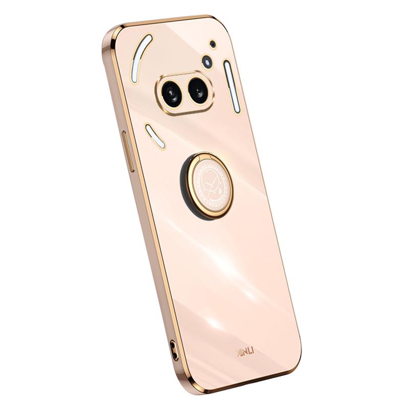 XINLI Pro Nothing Phone (2a) Kryt Elektrogalvanizovaný Kroužek Stojánek Měkké TPU Pouzdro na Telefon