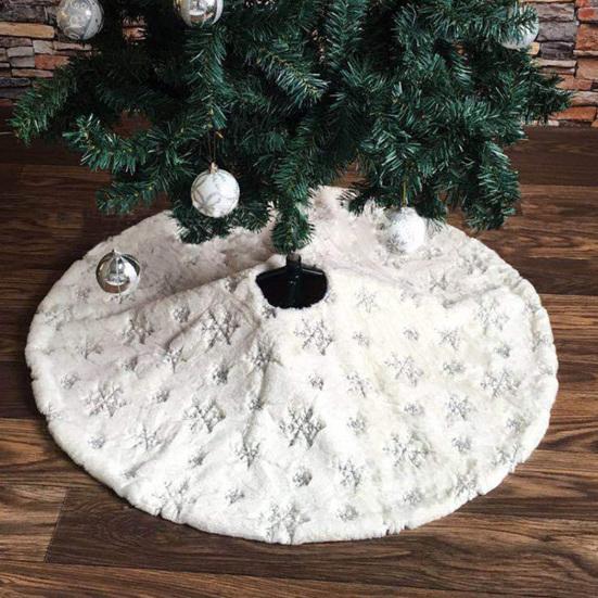 Faux Fur Christmas Tree Skirt White Furry Christmas Tree Skirt Thick
