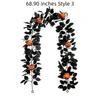Reusable Artificial Black Rose Vine Flexible Spooky Gothic Wreath  Staircase Handrail