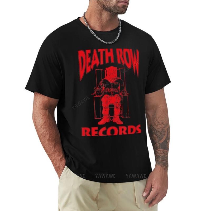 

Death Row Records Red T-Shirt plus size tops plus size t shirts funny t shirt mens cotton t shirts summer black t-shirt men tees M