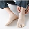 5 Pairs Five Fingers Socks Men White Breathable Short Ankle Toe Socks Sports Running Solid Color Black Gray Male Sox