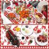 2 Pcs Crawfish Tablecloth Disposable Lobster Table Covers 108 x 54 Inches Plastic Lobster Table Cloth for Crawfish Boil Party Supplies