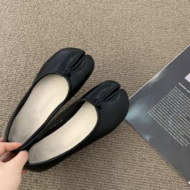 Mode Nouvelles Chaussures Plates pour Femmes Cuir Souple Confortables Mocassins à Bout Fourchu Femme Décontracté Ballerines Mujer Dames Nœud Papillon Mujer