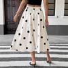 Polka Dot Skirt for Women 2026 Summer Causal Elastic Waist Vintage A-line Midi Skirts