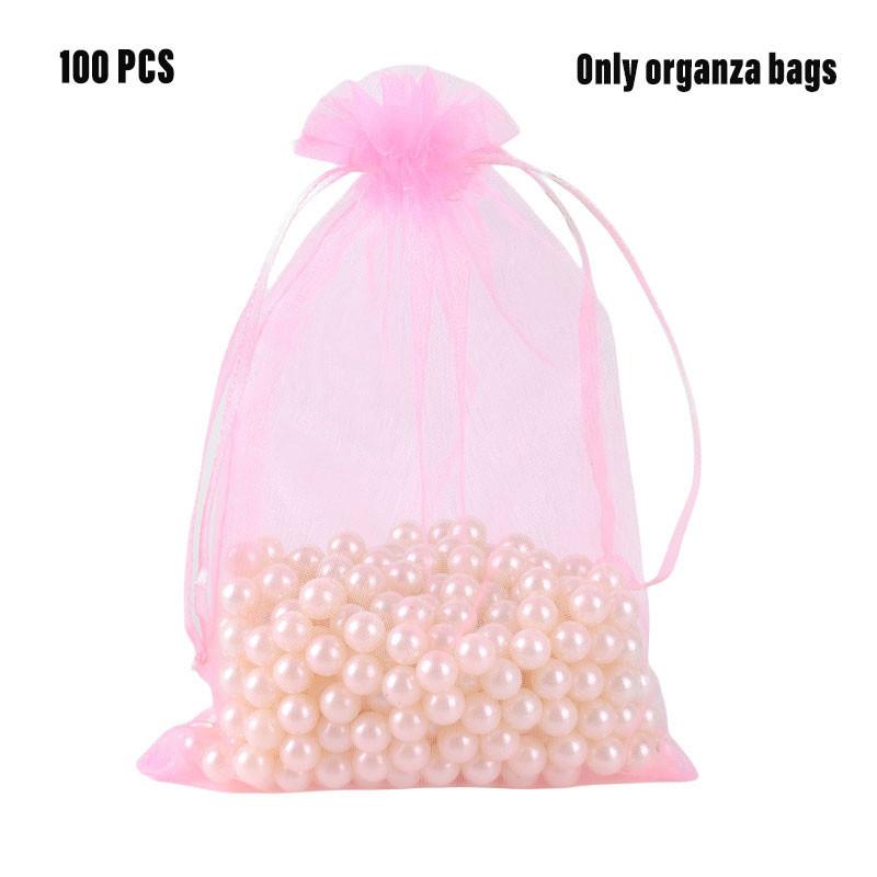 Elegante Organzabeutel in 11 Größen, durchsichtig und stilvoll, Süßigkeitenverpackung für Hochzeitsgeschenke