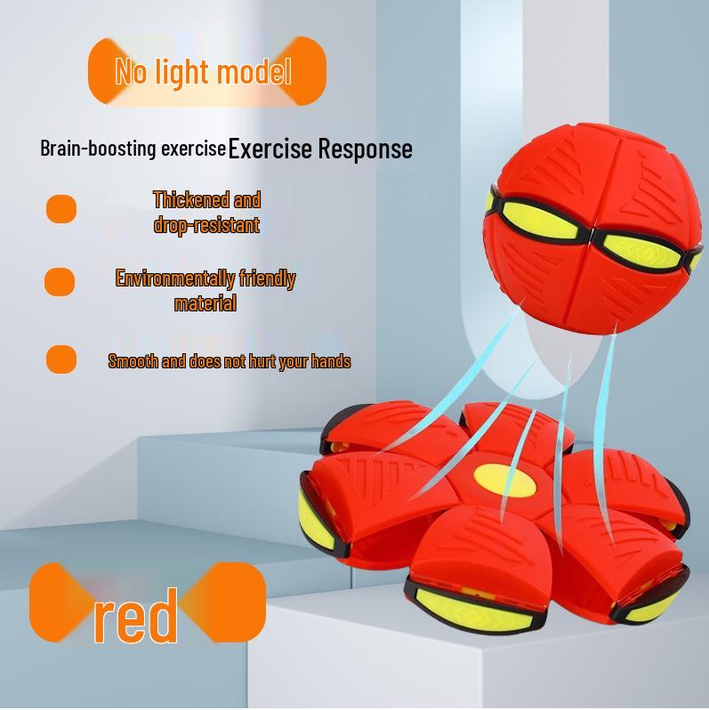 Magic Flying Saucer Ball: Deformable Outdoor Stomp Toy with Lights for Kids
