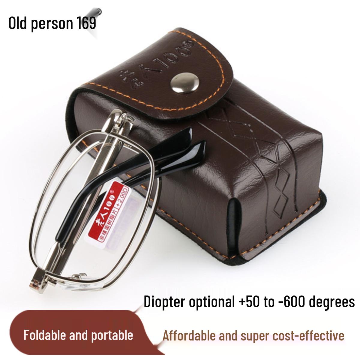 

100 Foldable Reading Glasses for Seniors: Lightweight, Available in 50-175 Degrees (Model 859) +325