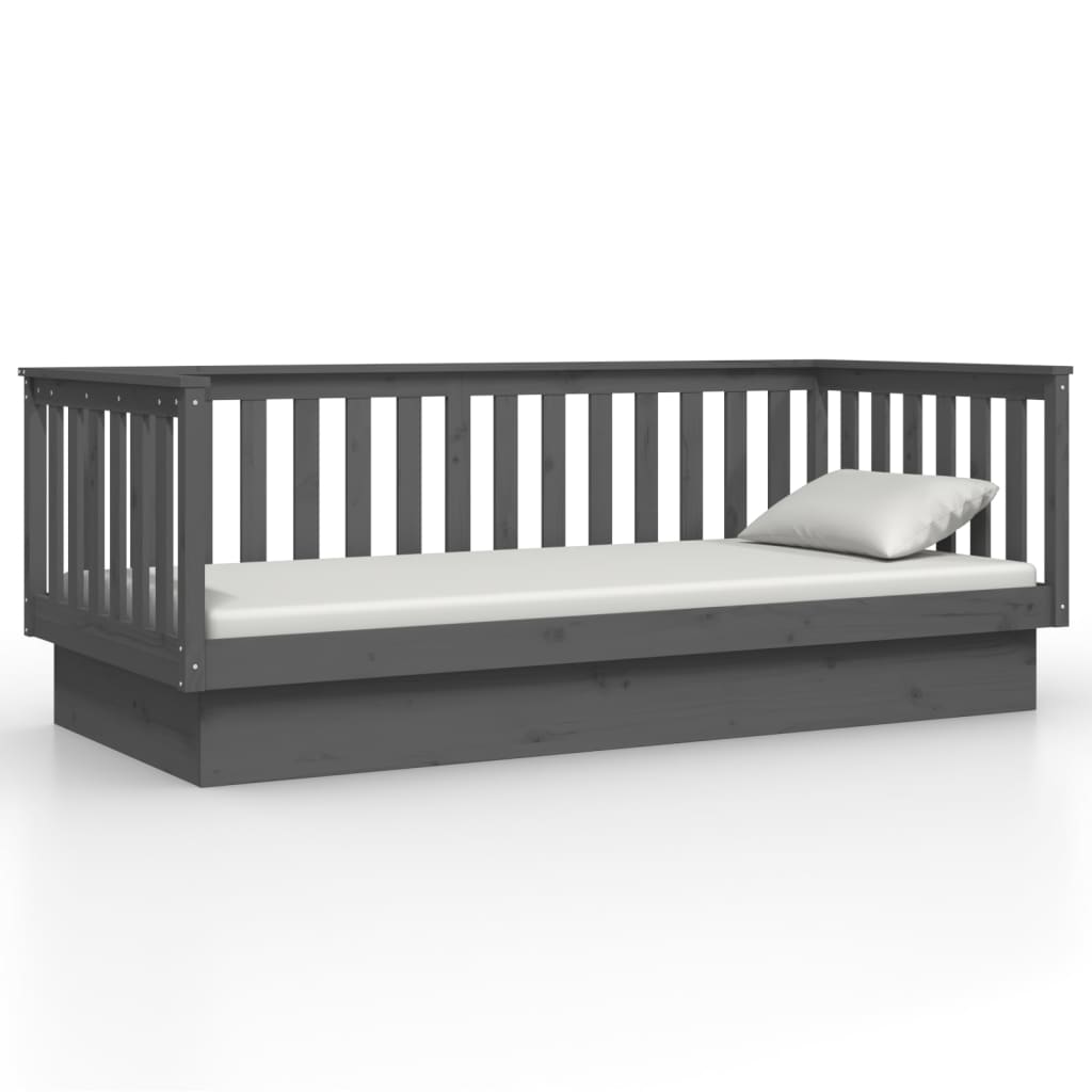 Vidaxl Daybed, Grey, 80X200 Cm, Solid Pine Wood