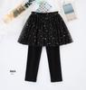 Pantaloni a Culotte in Pizzo da Principessa per Primavera e Autunno: Gonna in Tulle con Stelle di Paillettes Stile Coreano Leggings per Bambine