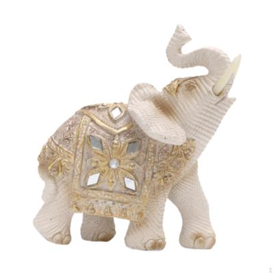 Animal Sculpture Elephant Statue Collection Decorative Ornament Resin Figurine for Hallway Desk
