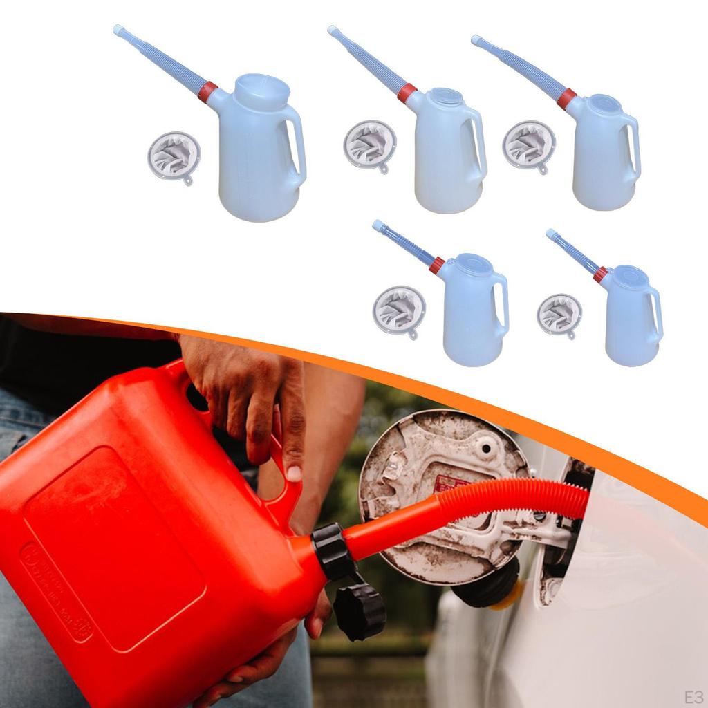 Can of Oil with Pourer, Engine Dispenser , Graduated And Cap for Garage/car.