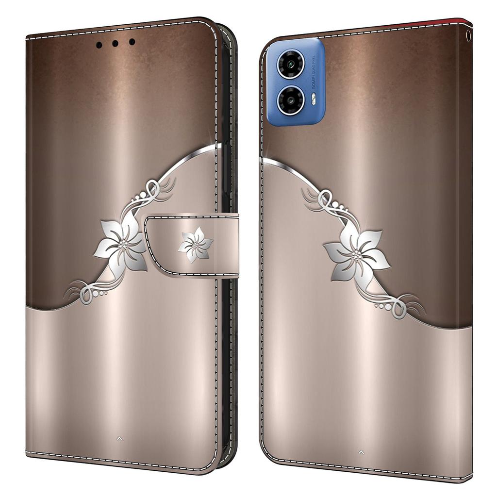 For Motorola Moto G45 5G/G34 5G Case PU Leather 3D Pattern Wallet Phone Cover with Standing Function