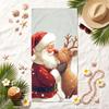 Jolly Santa Claus Soft Beach Towel Stylish Beach Pool Towel for Summer Seaside Vacation Travel