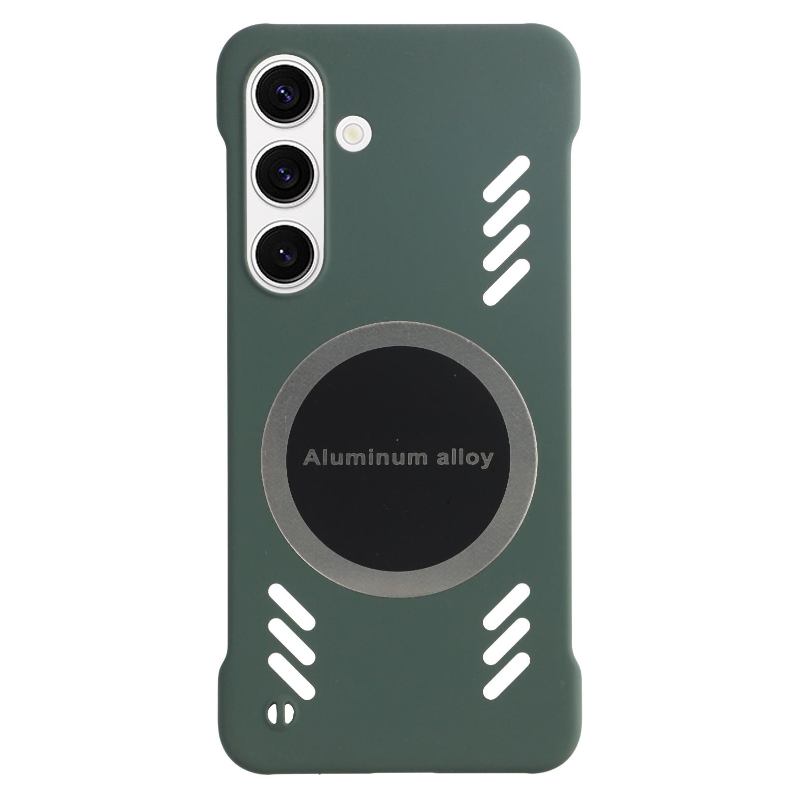 

For Samsung Galaxy S25 Case Hard PC Frameless Heat Dissipation Phone Cover Green