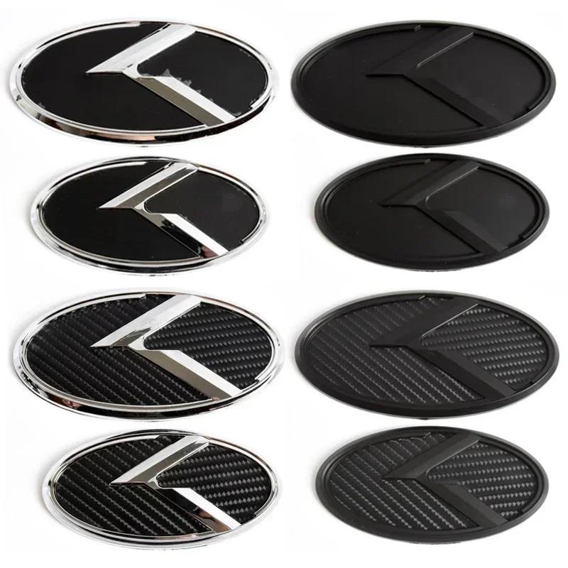 UHJL2 1 Stück x 3D ABS K Logo Auto Motorhaube Heckklappe Logo Emblem Abzeichen Aufkleber für Kia Sportage Optima Sorento Forte Rio Stinger K5
