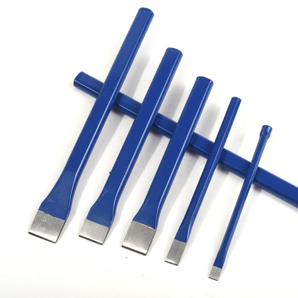High-Speed Alloy Steel Flat & Point Chisel Set for Stonemasons and Fitters