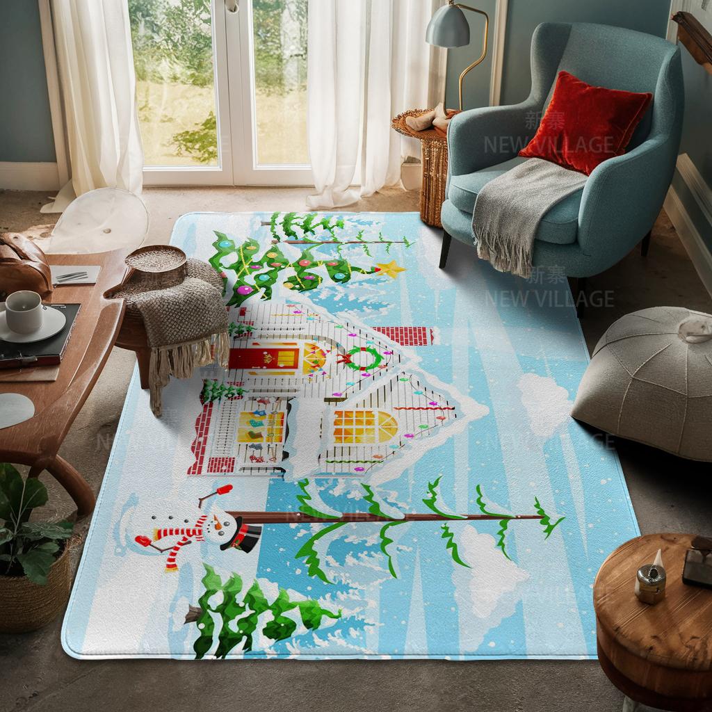 Koberec ke vchodu do domu Rohožka ke dveřím do domu Obývací pokoj Vana Koupelna Protiskluzové koberce s absorpcí vody vana Veselé Vánoce zima