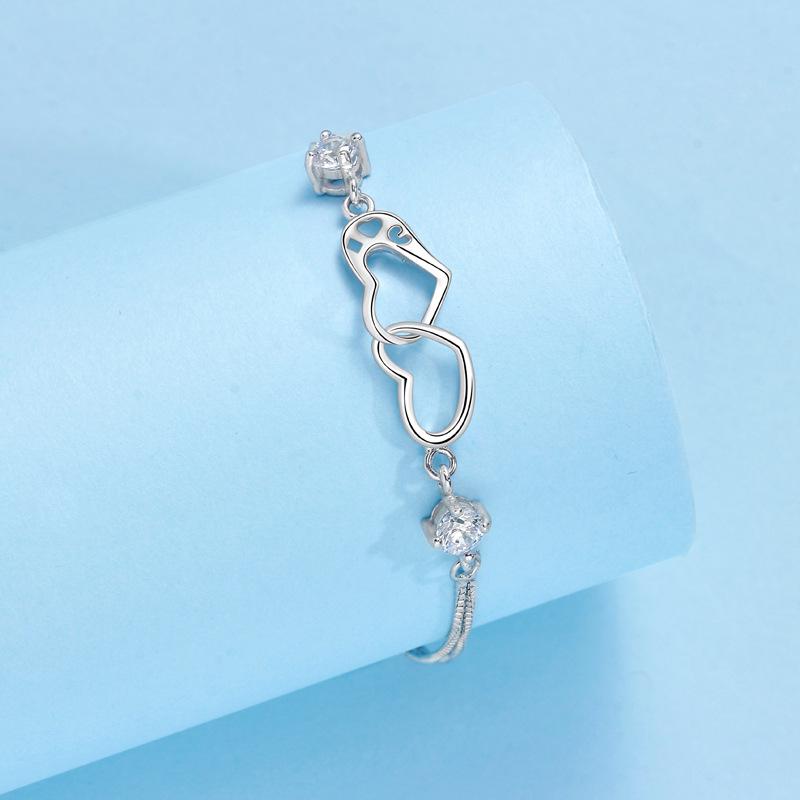 

Браслет Heart-to-heart Love для женщин, корейский, нишевый, темпераментный, универсальный, Ins, стиль, дизайн, чувство, ювелирные изделия для женщин