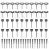 60PCS Wire Brass Wheel Brush for Dremel Rotary Tool Drill Bit Metal Rust Removal Polishing Brush Deburring T Shape Wheel Brush