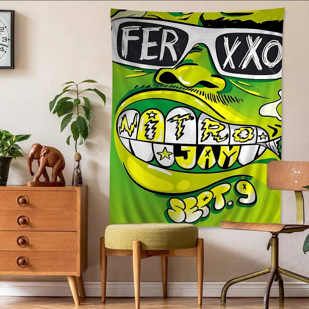 Feid F-Ferxxo Hot Singer DIY Wall Tapestry For Living Room Home Dorm Decor Wall Art Decor