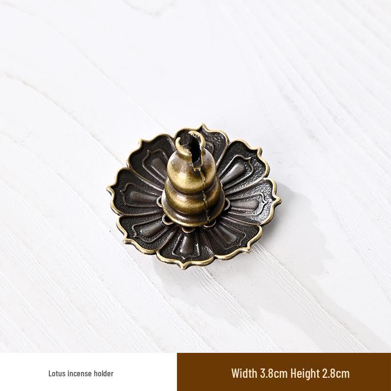 Lotus Alloy Multi-Hole Incense Holder and Burner for Aromatherapy