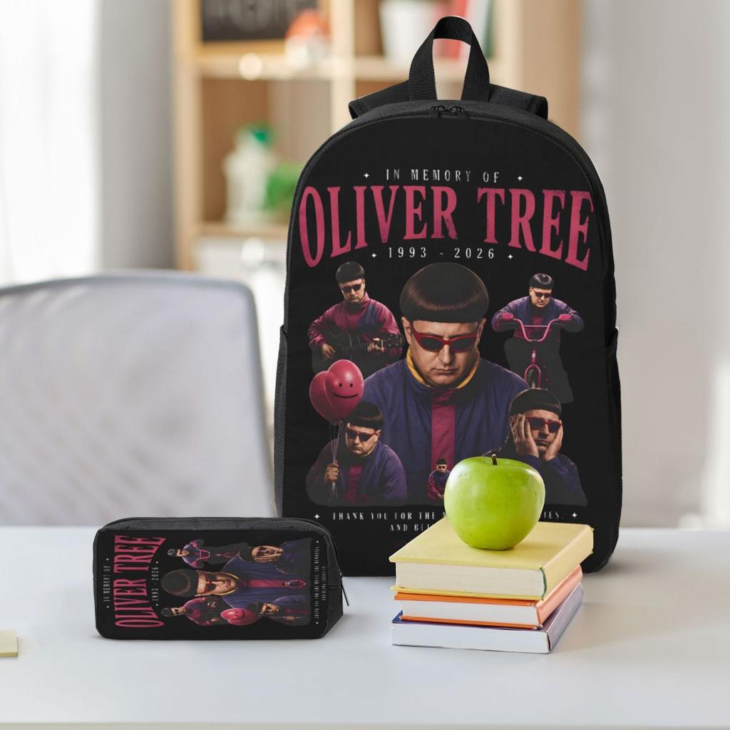 3Pcs RIP Oliver Tree 1993-2026 Backpack Set for Girls Boys Pencil Boxes Bookbag Sets with Lunch Box For School Students Knapsack