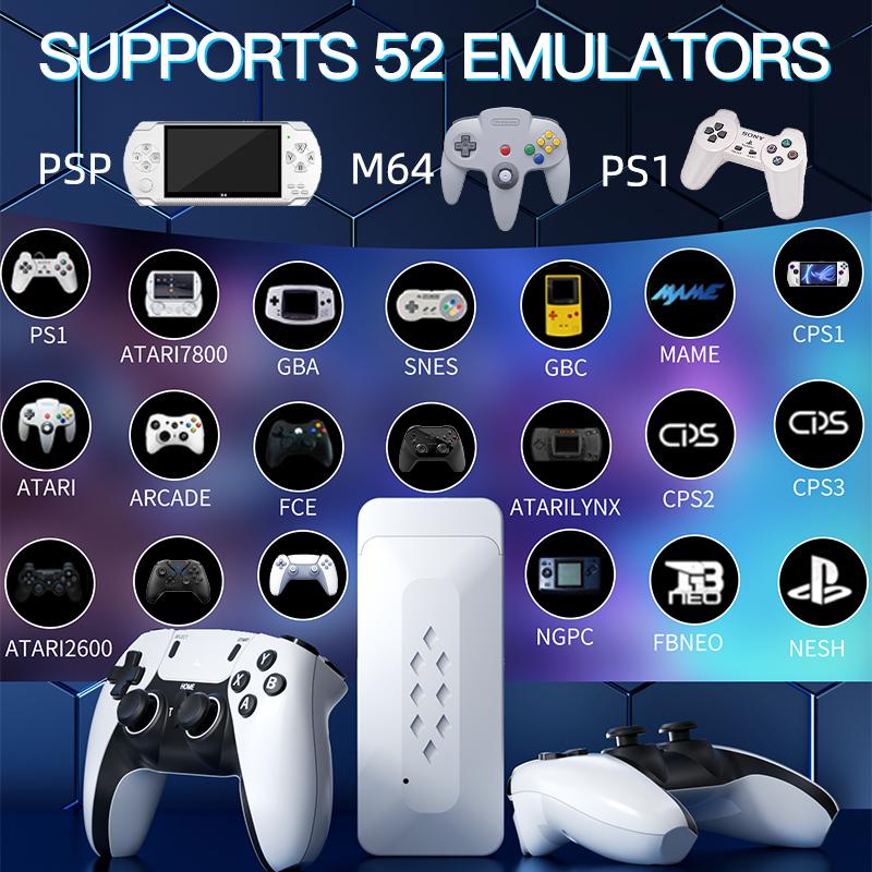 M22 Game Stick 4K, Dual 2,4G Wireless Game Controller mit 64G 30000+ Spielen für TV
