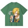 T-shirt Unisex Pesante 100% Cotone 230 g/m² Pezzo Unico Stampa Sanji V62