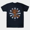 Men Black Print T-shirt Et Extra Terrestrial Retro Japanese No-Cut Transfer Paper Print Cotton Tshirt