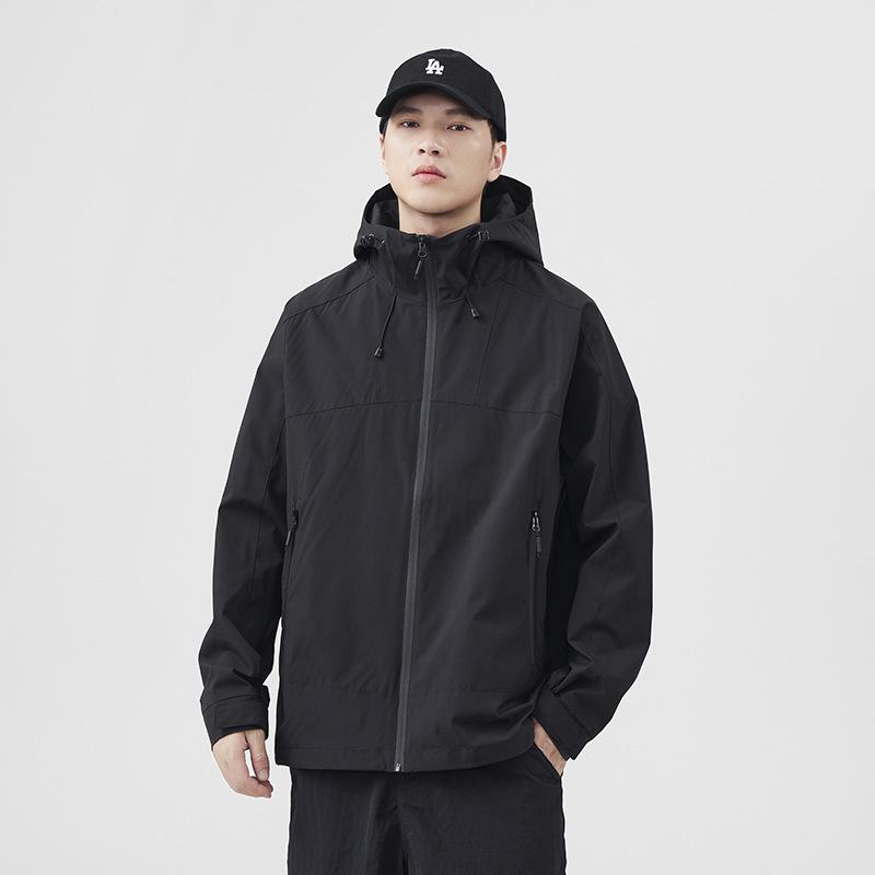 Mountain Outdoor Waterproof Quick-Drying Contrasting Jacket Men'S Loose Casual Men'S Splicing Design Jacket Top