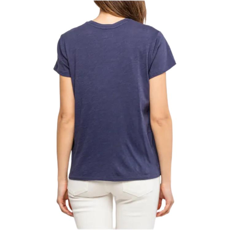 Polo Ralph Lauren Maglietta Girocollo Manica Corta con Stampa Grafica Orso Donna Top Blu Navy 211796995-003