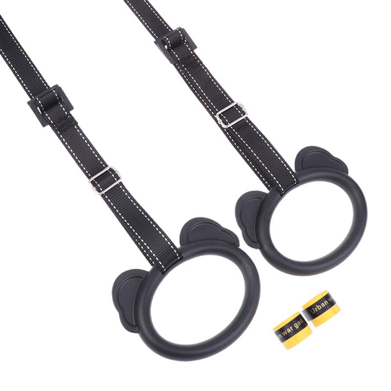 Kids Horizontal Bar Exercise Pull Up Rings Kids Workout Gym Gymnastic Rings Adjustable Straps Buckles Nonslip Handle