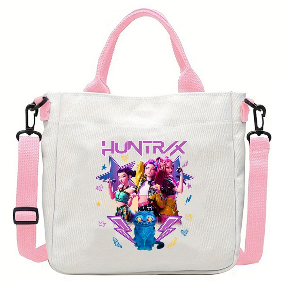 

Новый популярный фильм kpop охота на ведьм женская группа холщовая сумка студенческая сумка-мессенджер съемный плечевой ремень сумочка 23*23*5cm