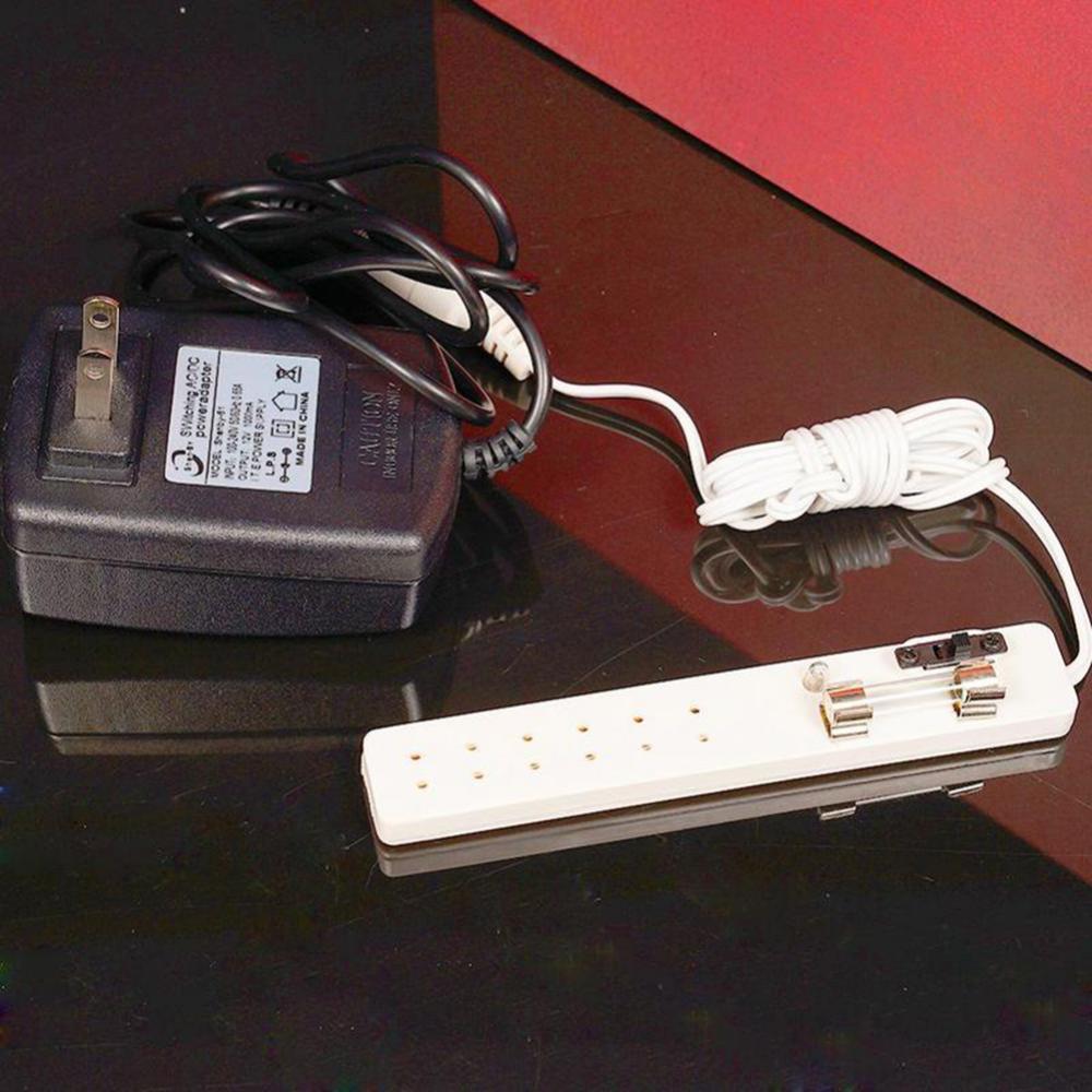 1/12 Dollhouse 6Way Socket Converter Accessory for 12V Miniature Lighting Lamp