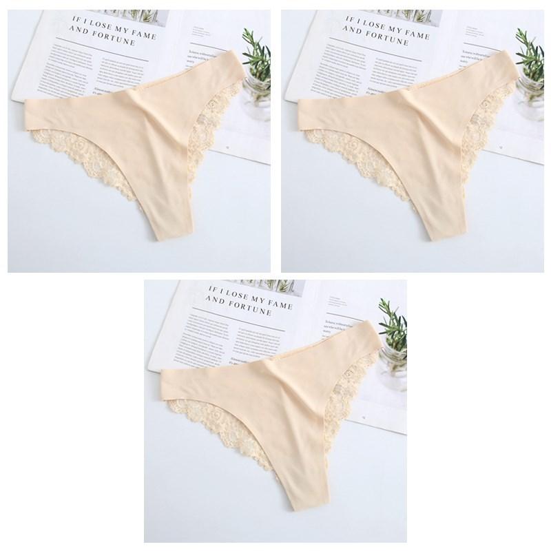 3 Stück Damen Sexy Dessous Slips Spitze Übergröße Slips Niedrige Taille Unterhosen Intimbekleidung Nahtlose Slips Seidenhöschen Damen Tangas