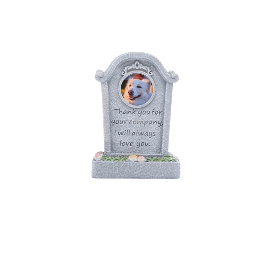Waterproof Pet Grave Marker Weatherproof Resin Pet Tombstone Pet Memorial Stone Lawn Garden Style B