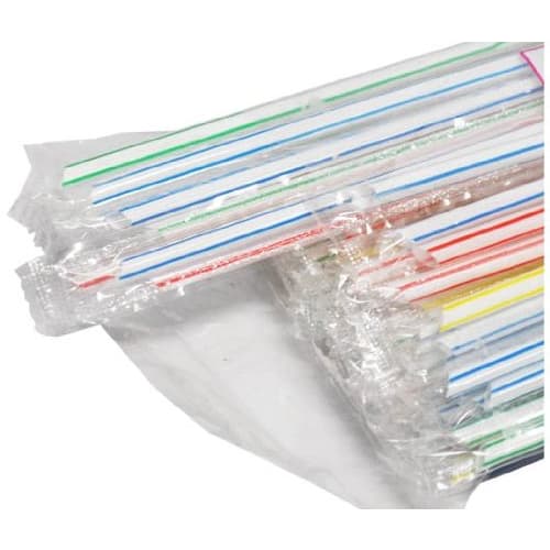 Shinwa Tropical Curved Mini Straws, 60 Pieces, TS-58