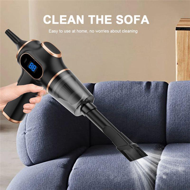 A78E-Car Vacuum Cleaner Wireless High-Power Cleaning Machine Home Appliance Sofa Carpet Cleaner Mini Vacuum For Office& Floor Bl