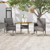 Day and Night - Day and Night 3-piece Garden Dining Set Gray Synthetic Rattan