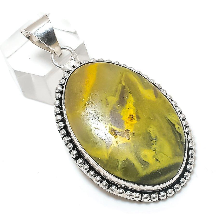 

Драгоценный камень Яшма Шмель Серебро 925 пробы Ювелирная подвеска 2,25