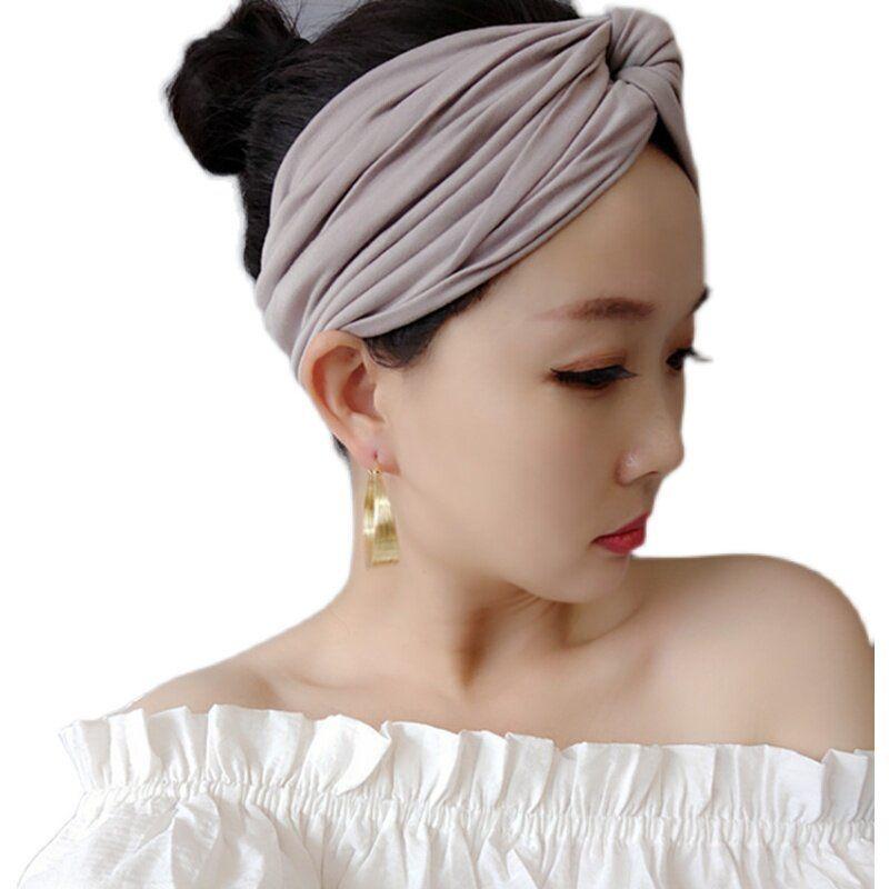 Fashion New Arrival Popular Cross Wide Hair Band Headscarf Women Hair Band Short Hair Band Cover up Hair Cover Vintage Hair Accessories